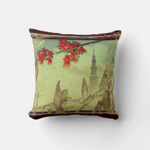 Magnolia und Ahorn-Blume von Alexandra Cook Kissen