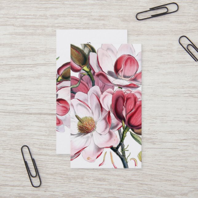 Magnolia-Visitenkarte Visitenkarte (Vorderseite/Rückseite Beispiel)