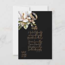 Magnolia Wedding Rings Gold Black Wedding Geschenk Save The Date
