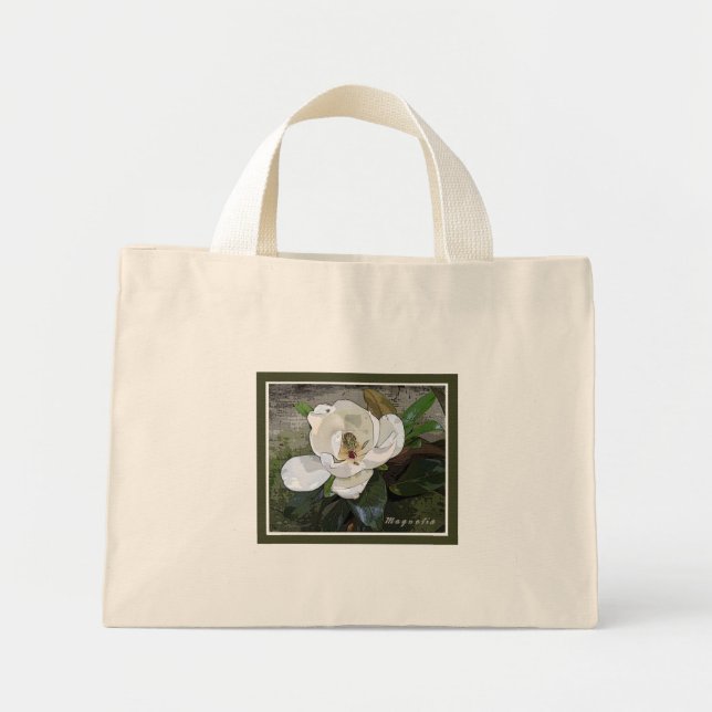 Magnolia-Zaubertaschen Mini Stoffbeutel (Vorne)