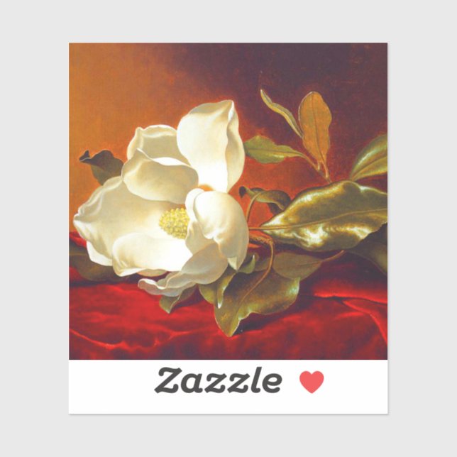 Magnolia zu Red Velvet Martin Johnson Heade Aufkleber (Blatt)