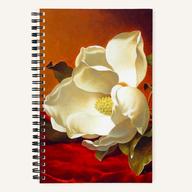 Magnolia zu Red Velvet Martin Johnson Heade Notizbuch (Vorderseite)