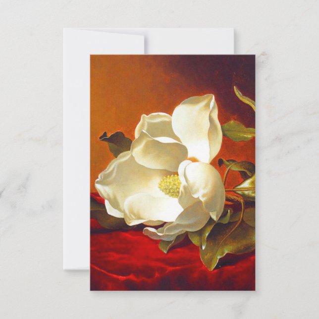 Magnolia zu Red Velvet Martin Johnson Heade RSVP Karte (Vorderseite)