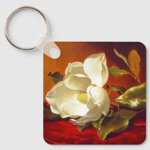 Magnolia zu Red Velvet Martin Johnson Heade Schlüsselanhänger