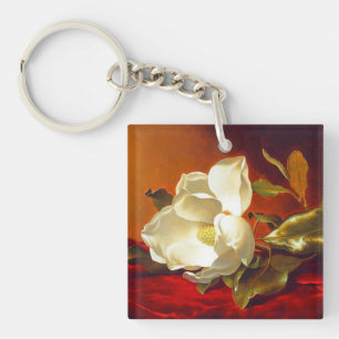 Magnolia zu Red Velvet Martin Johnson Heade Schlüsselanhänger