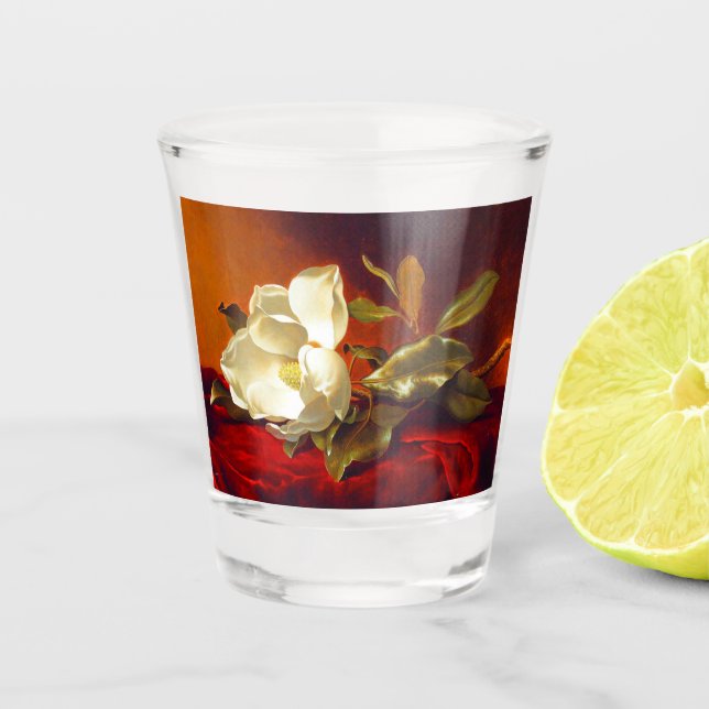 Magnolia zu Red Velvet Martin Johnson Heade Schnapsglas (Vorderseite)