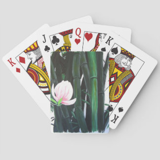 Magnolias en bambou - cartes de jeu