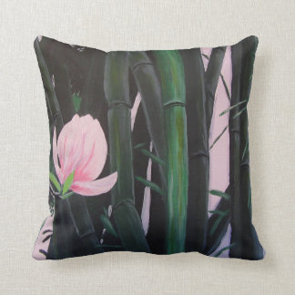 Magnolias en bambou - coussin