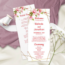 Magnolias Imitate Gold Foil Rahmen Rustikale Hochz Programm