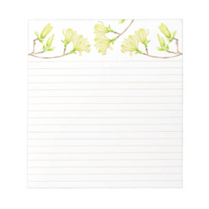 Magnolias jaunes sur Bloc-notes de taille moyenne
