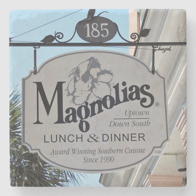 Magnolias Restaurant Charleston, SC. Untersetzer (Vorderseite)