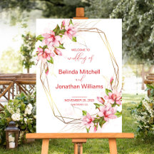 Magnolias Rustic Wedding Willkommenszeichen