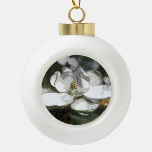 Magnolie 2760  keramik Kugel-Ornament