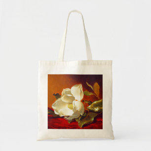 Magnolie auf rotem Samt Martin Johnson Heade Tragetasche