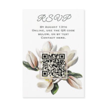 Magnolie Blumen RSVP QR-Code