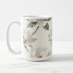 Magnolie Blüten-Weiches Neutrales Muster Kaffeetasse