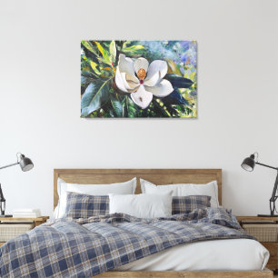 Magnolie Blütenölmalerei der Harmonie der Natur Leinwanddruck