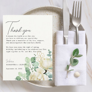Magnolie Eukalyptus Dankeschön-Empfangskarte Postkarte