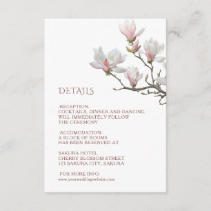 Magnolie Hochzeit in feiner Kunst Begleitkarte