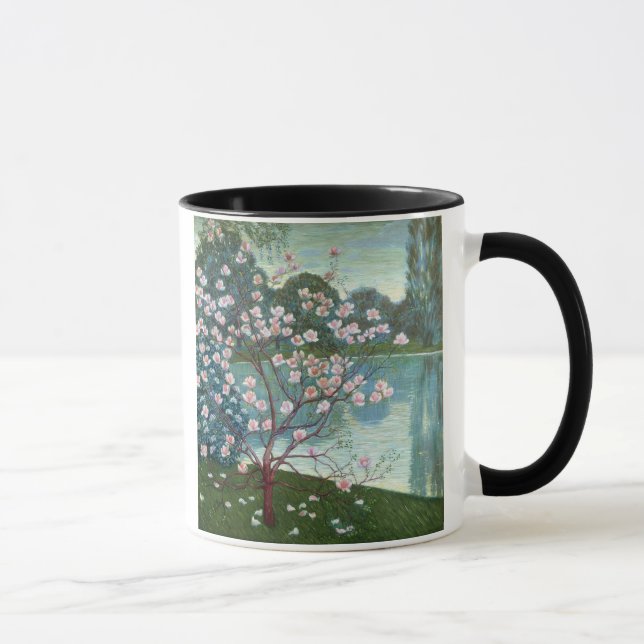 Magnolie (Öl auf Leinwand) Tasse (Rechts)