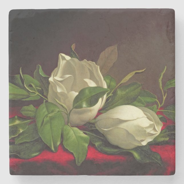 Magnolie Steinuntersetzer (Vorderseite)