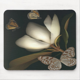Magnolie und Schmetterlinge mousepad 1