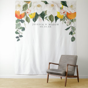 Magnolie-Zitrus-Rückwand-Fotobooth Wandteppich