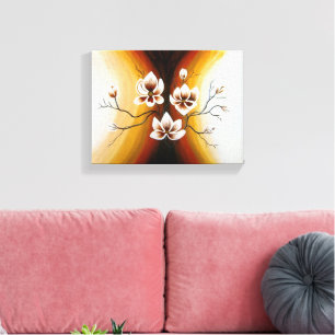 Magnolien, Acryl -  Leinwanddruck