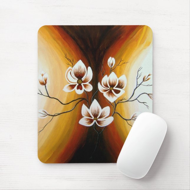 Magnolien, Acryl -  Mousepad (Mit Mouse)