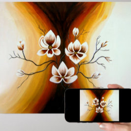 Magnolien, Acryl - Poster