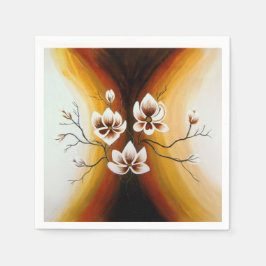Magnolien, Acryl - Serviette
