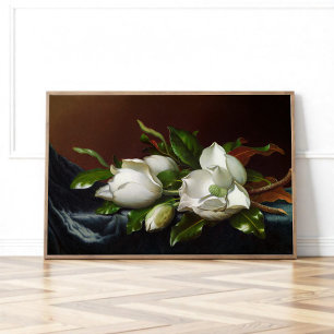 Magnolien auf Hellblau von Martin Johnson Heade Poster