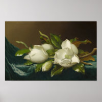 Magnolien auf hellblauem Samt, berühmtes Gemälde