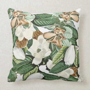 Magnolien-Blumen-BlumenBlätterthrow-Kissen Kissen