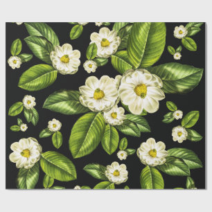 Magnolien-Blumen-botanisches Verpackungs-Papier Geschenkpapier