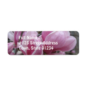 Magnolien-Blumen-Rücksendeadresse-Aufkleber