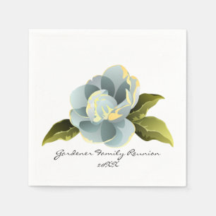 Magnolien-Blüte mit Blätter Serviette