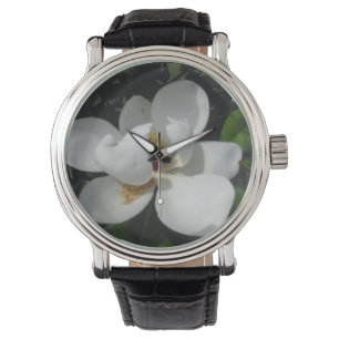 Magnolien-Blüten-Uhr Armbanduhr