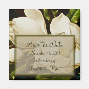 Magnolien, die Save the Date Magneten Wedding sind Magnet