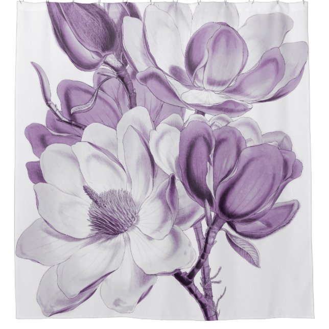 Magnolien-lila Traum Duschvorhang (Vorderseite)