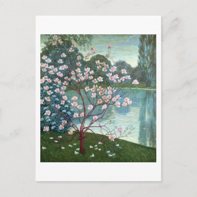 Magnolien (Öl auf Leinwand) Postkarte (Vorderseite)