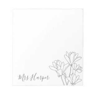 Magnolien-Skizze Notizblock