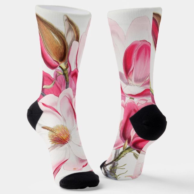 Magnolien Socken (Gewinkelt)