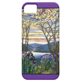 Magnolien-und Iris-Buntglas-Fenster Case-Mate iPhone Hülle