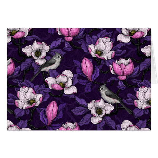 Magnolien und Titmausvogel blühen 4 (Vorderseite (Horizontal))