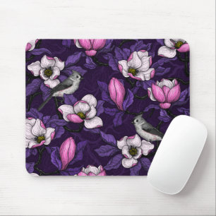 Magnolien und Titmausvogel blühen 4 Mousepad