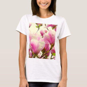 Magnolienblumen Florale Botanische Blüten Chic  T-Shirt