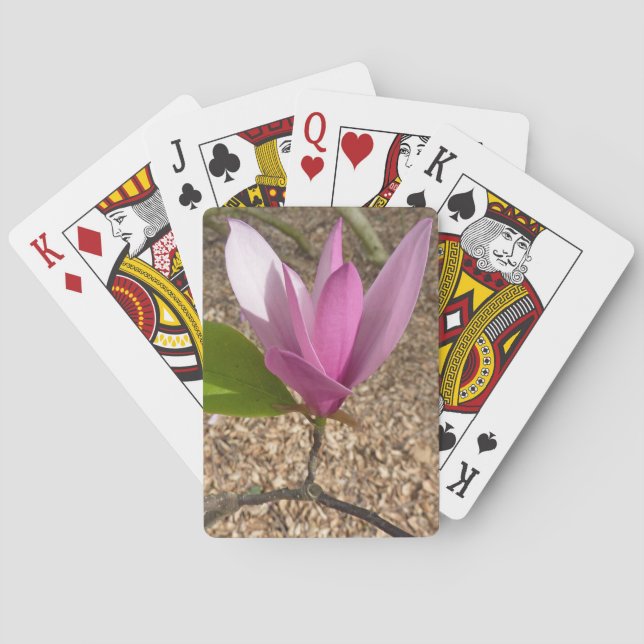Magnolienblüte Spielkarten (Rückseite)