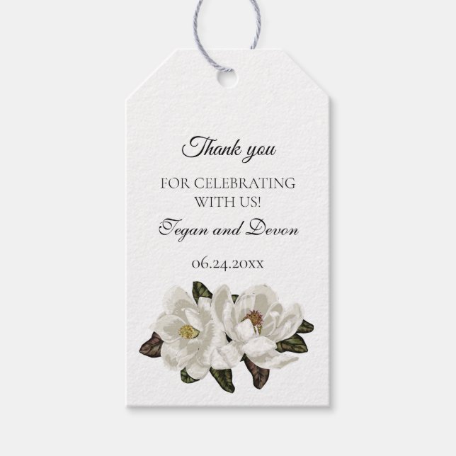 Magnolienblüten Geschenkanhänger (Vorderseite)