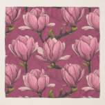 Magnoliengarten Schal<br><div class="desc">Ich hatte Magnolienblüten mit Tinte gezeichnet und dann neu gezeichnet und in Illustrator gefärbt, um das Muster zu machen.</div>